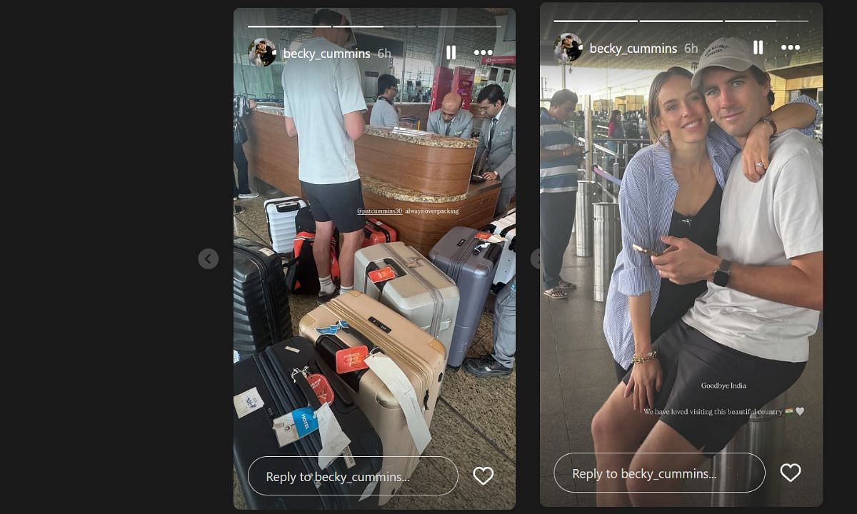 बैक कमिंस ने इंस्टाग्राम पर शेयर की खास स्टोरी (photo credit: instagram/becky_cummins)